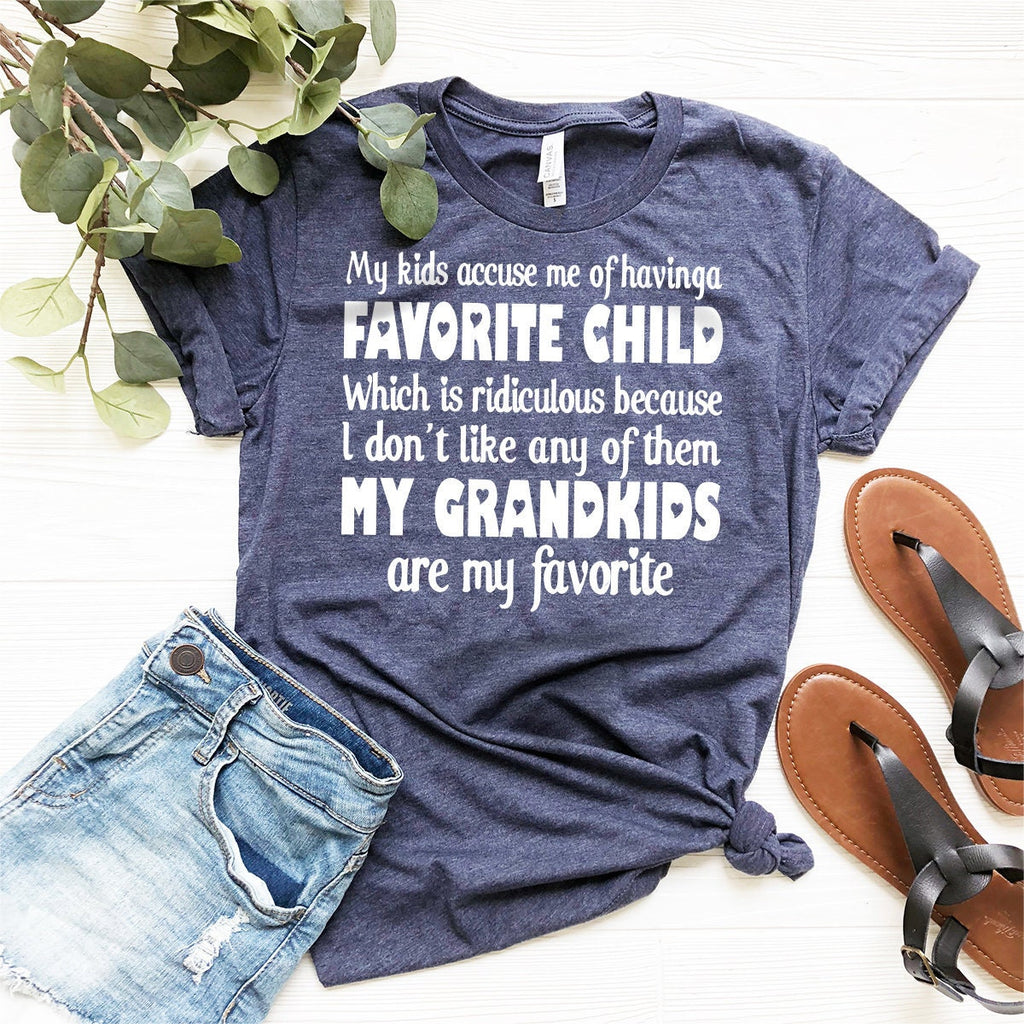 Cute Grandparents Shirt, Favorite Child T-Shirt, Grandpa product image 2