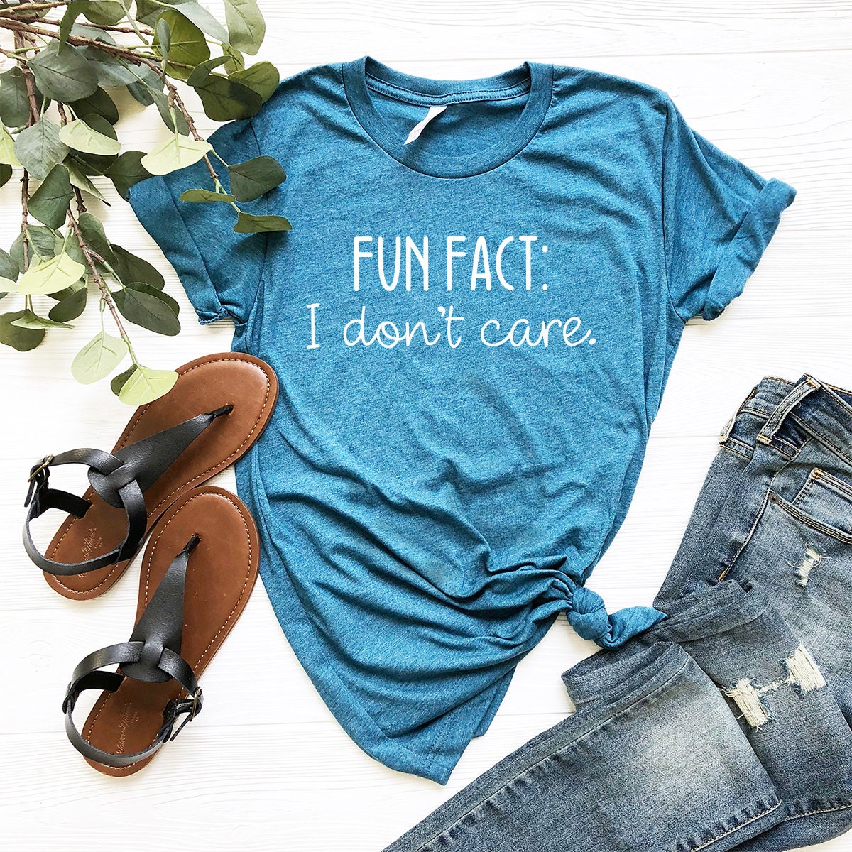 Fun Fact I Don’t Care Tee, Funny Shirt, Sarcasm Women product image 4