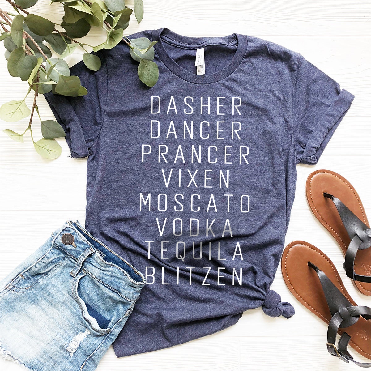 Funny Christmas Shirt, Drinking Alcoholic Party Tee, Dasher product image 2