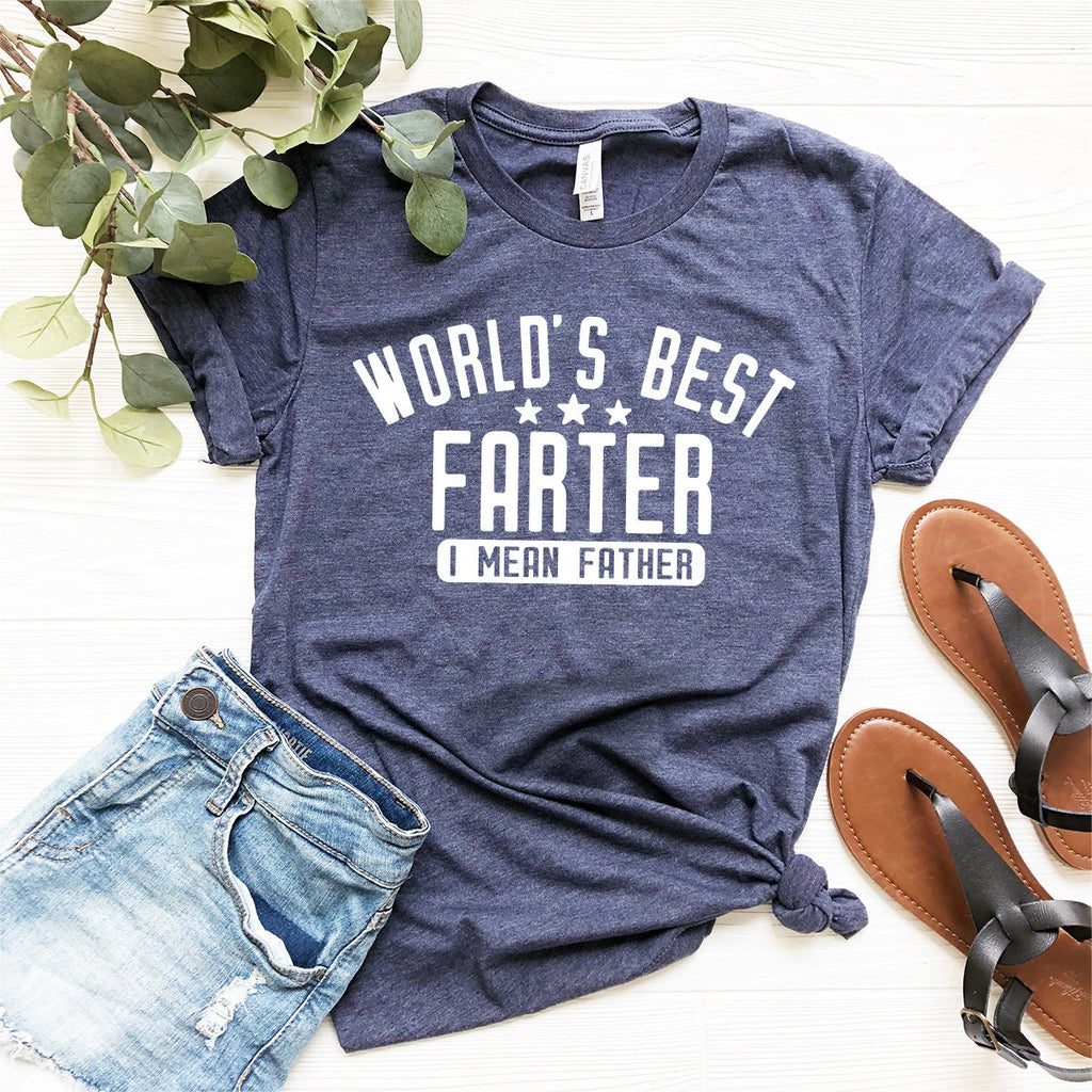 Father Humor Shirt, Farter Tee, World's Best I Mean product image 3