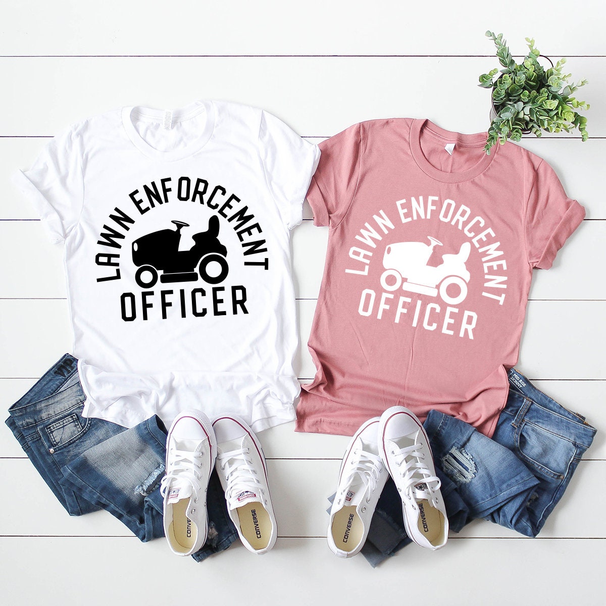 Gardener Dad Shirt, Lawn Enforcement Officer T-Shirt, Guy product image 4