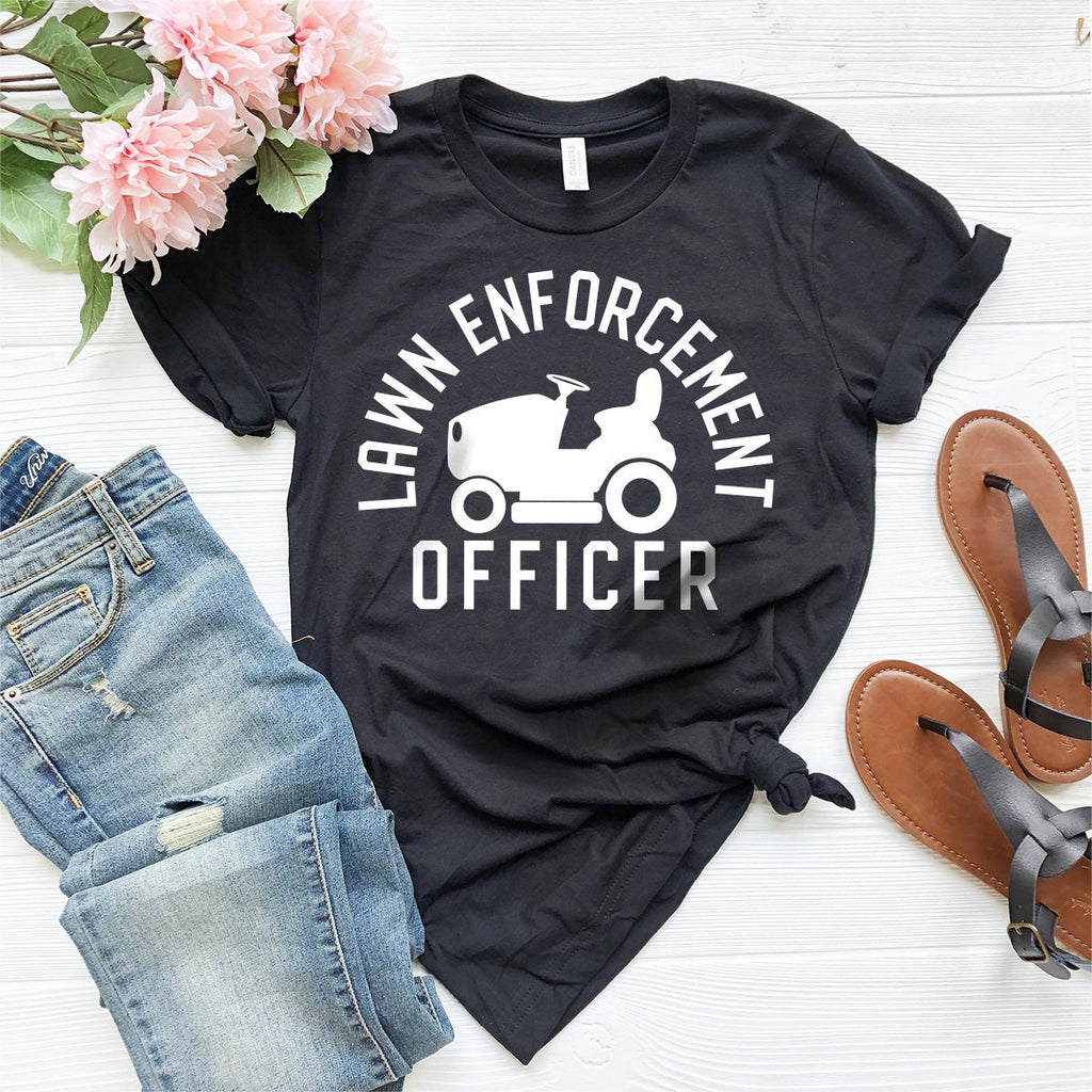 Gardener Dad Shirt, Lawn Enforcement Officer T-Shirt, Guy product image 3