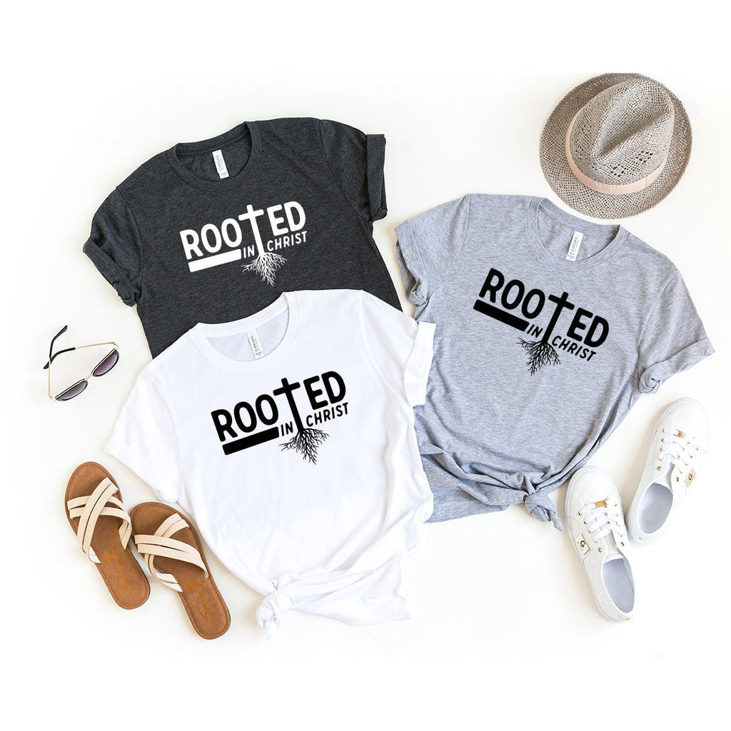 Rooted In Christ T-Shirt, Christian Shirt, Inspirational product image 4