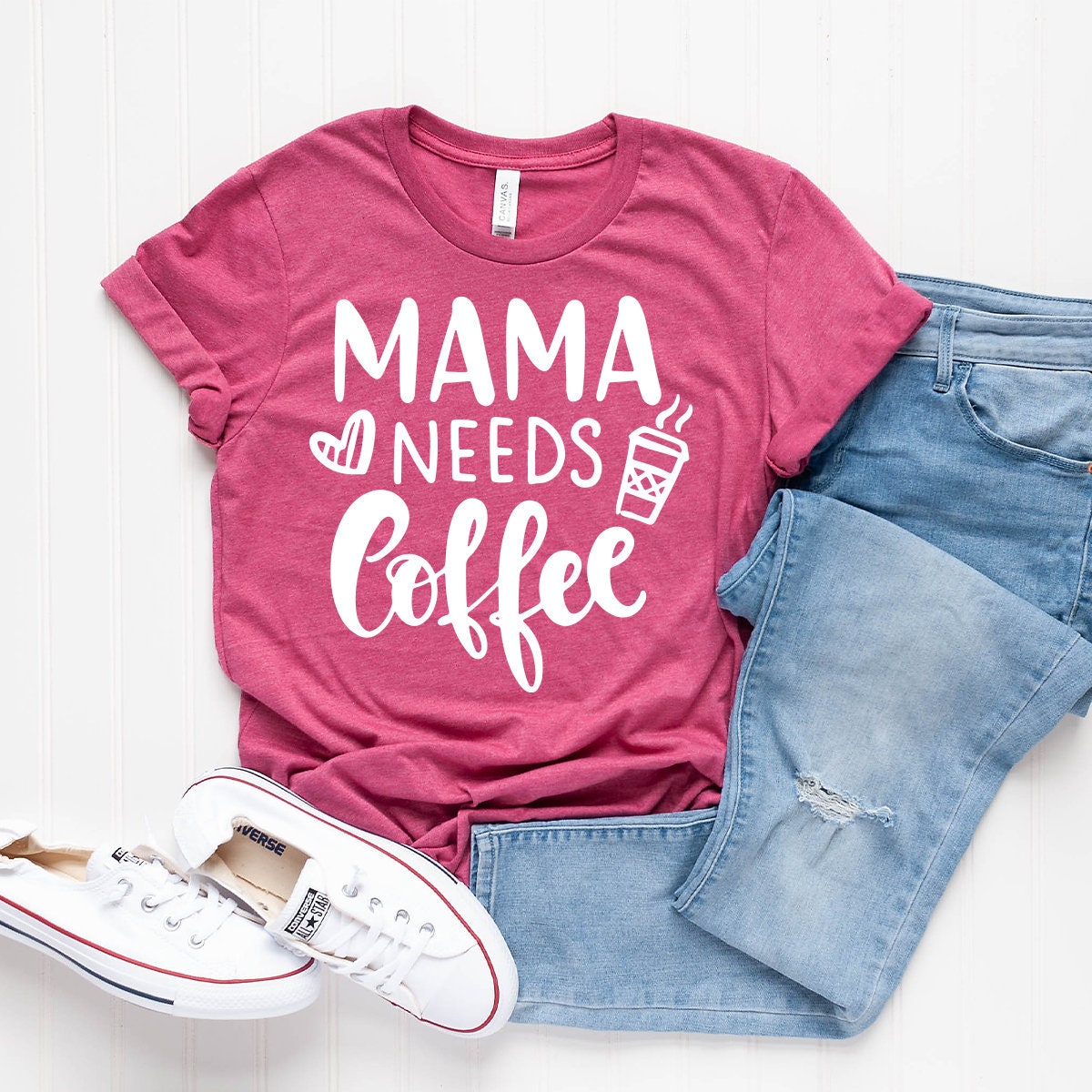 Mama Needs Coffee Shirt, Mom Funny Mother T Gift For product image 3