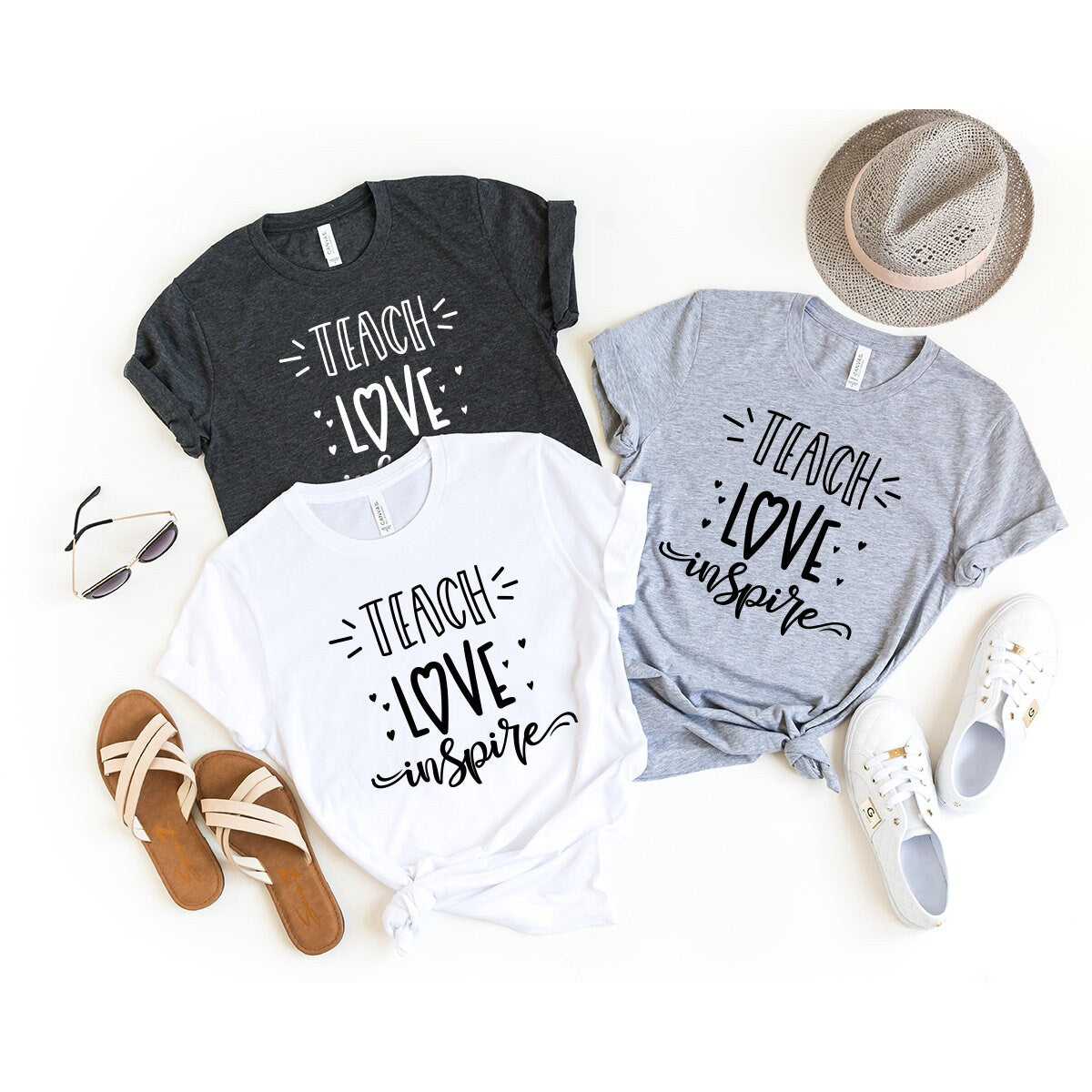 Love To Teach Shirt, Custom Teacher Inspire Kindergarten product image 3