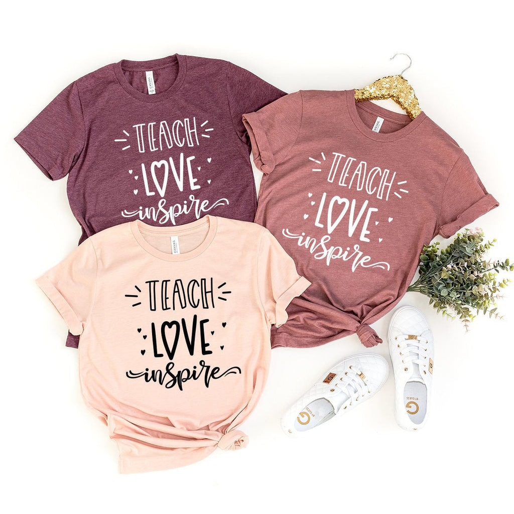 Love To Teach Shirt, Custom Teacher Inspire Kindergarten product image 1