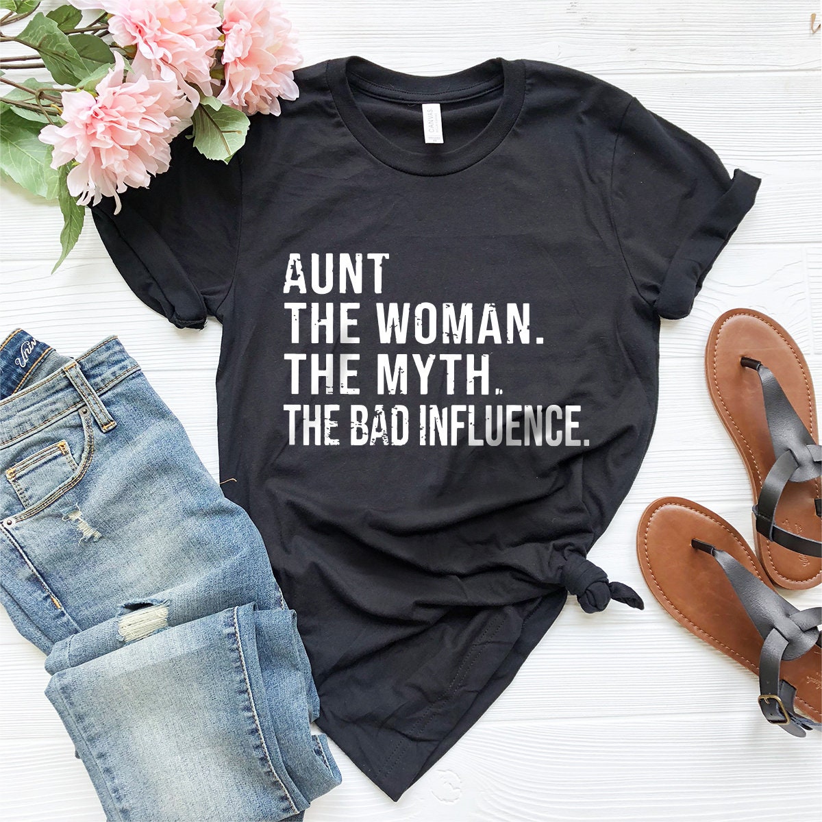 Funny Aunt Shirt, T Best Auntie Ever Tee, Tee,Aunt product image 3