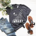 Funny Weed Shirt, Smoking Pizza Tee, Cannabis Marijuana product image 1