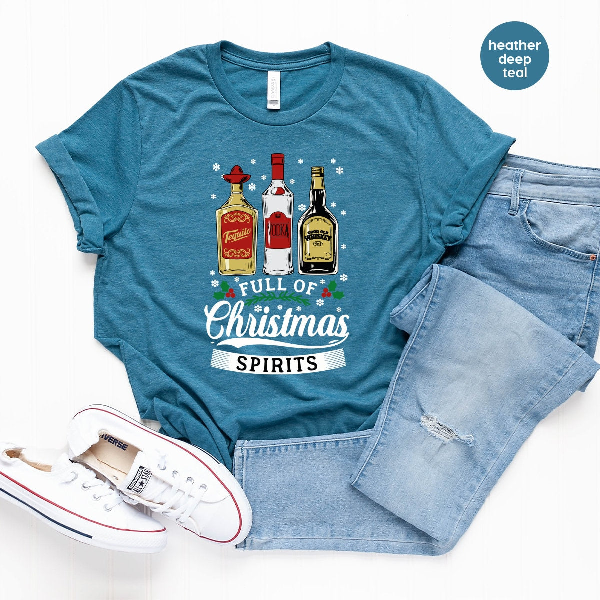 Tequila Vodka Whiskey T Shirt, Funny Christmas Shirts product image 5