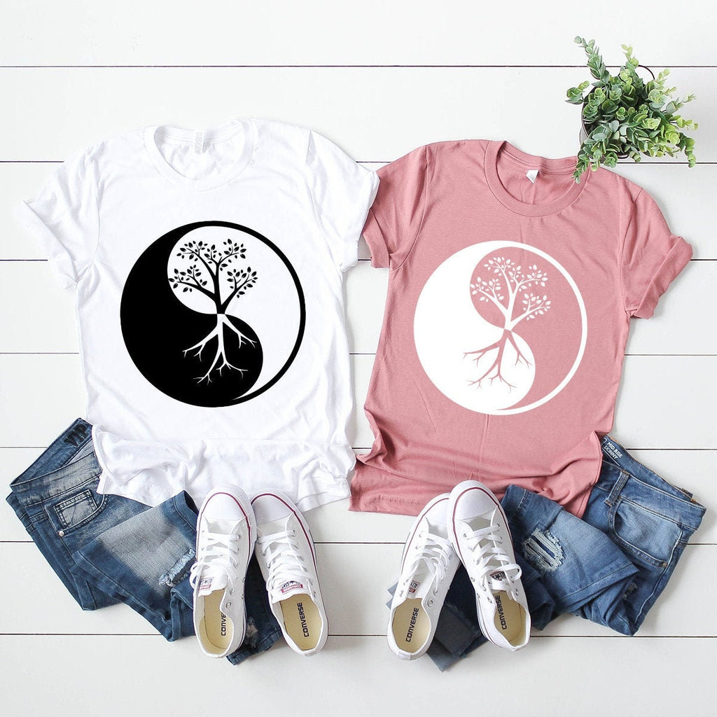 Yin Yang Tree Shirt, Yoga Tee, Funny Gift product image 2