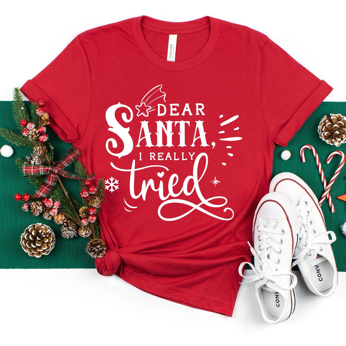 Funny Christmas Tee, T-Shirt, Pajamas, Dear Santa I Really product image 1