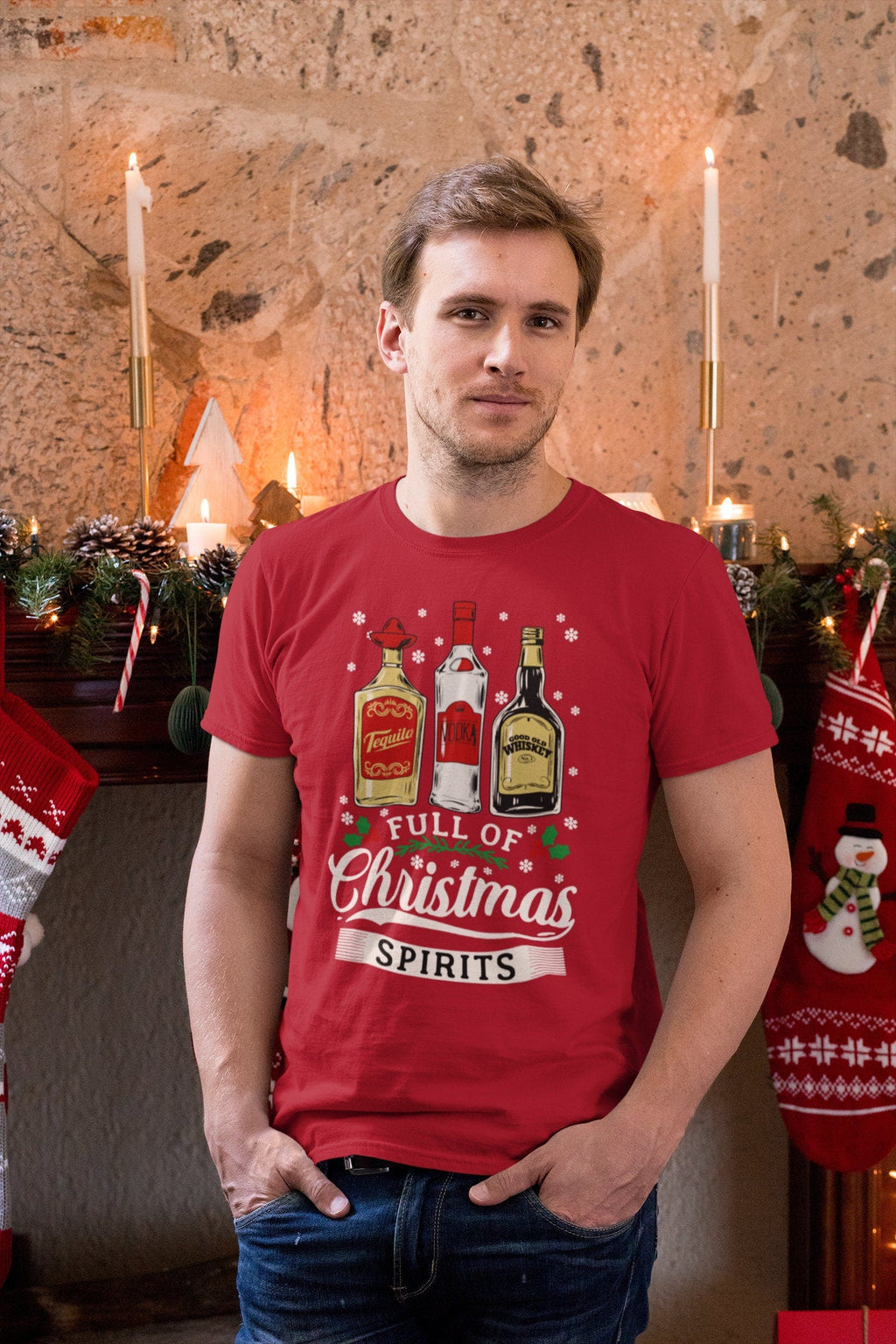 Tequila Vodka Whiskey T Shirt, Funny Christmas Shirts product image 2