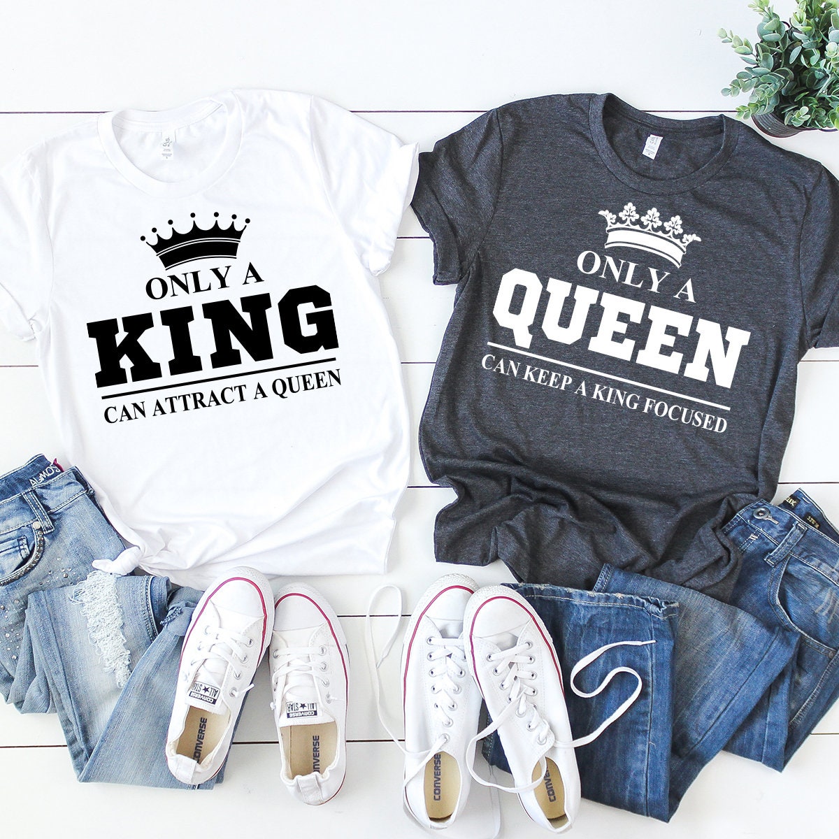 Couple T-Shirt, Only A Queen King Can Attract A A Keep A product image 3