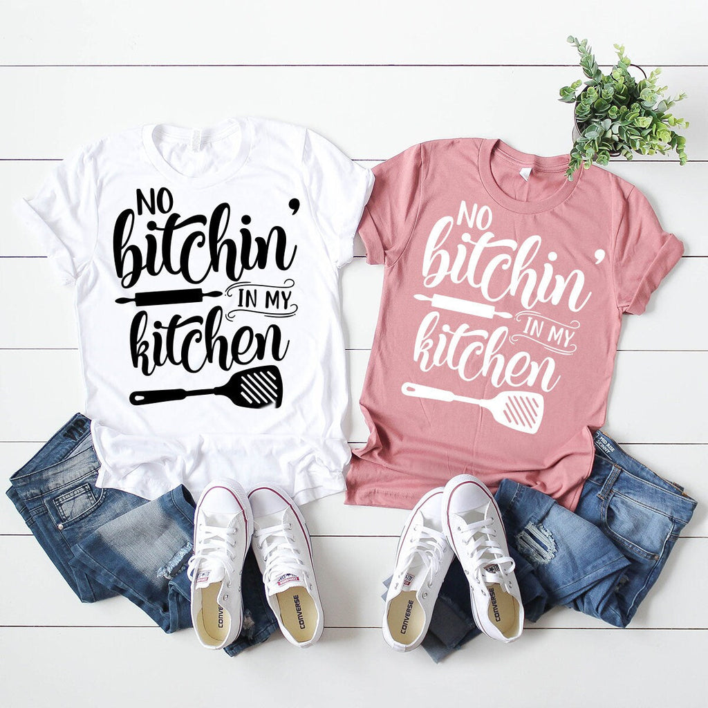 No Bitchin In My Kitchen Shirt, Chef Mom T Baking Women product image 4
