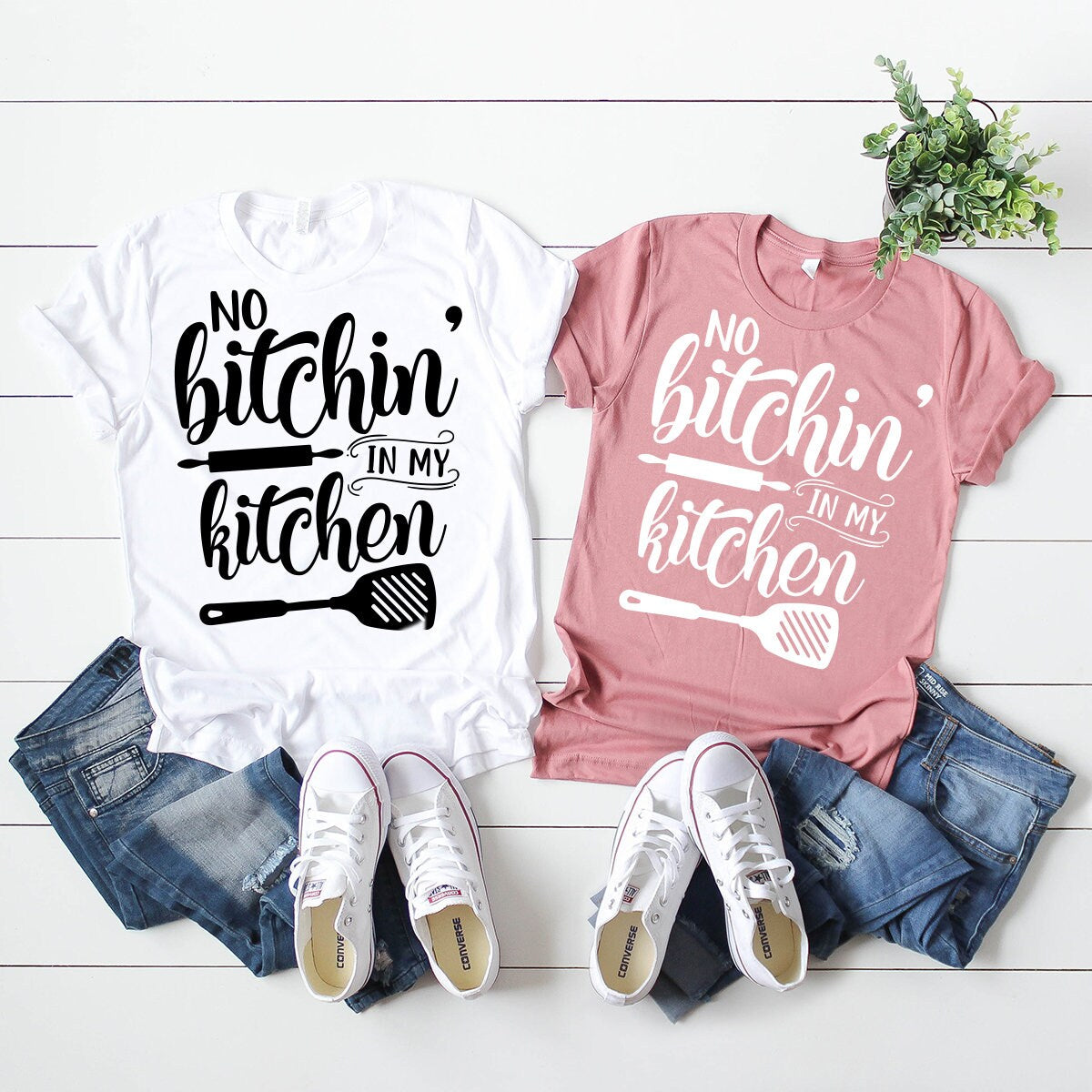 No Bitchin In My Kitchen Shirt, Chef Mom T Baking Women product image 4