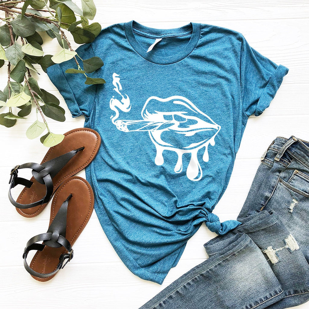 Dripping Lips Weed Shirt, Joint Drip Cannabis ,Marijuana product image 2