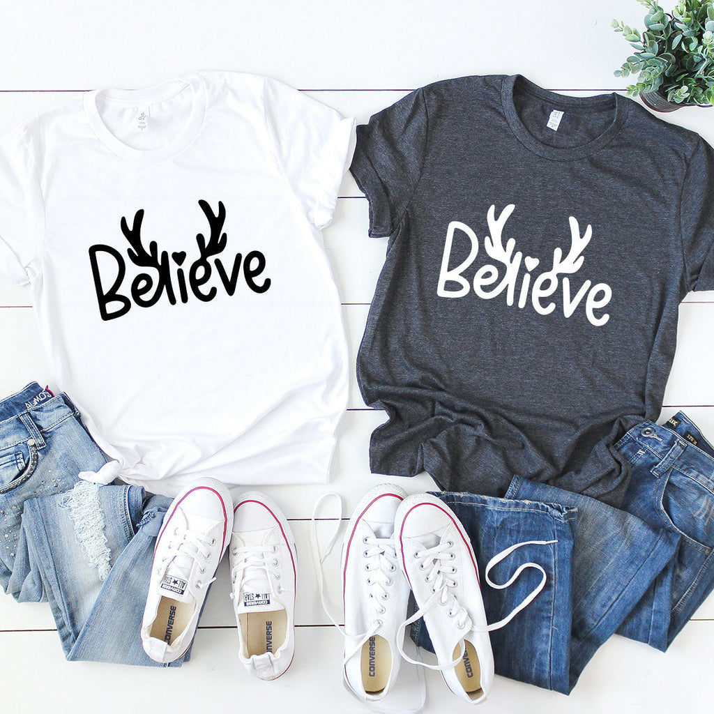 Believe Christmas Shirts, T-Shirt, Merry Shirt , Gift For product image 3