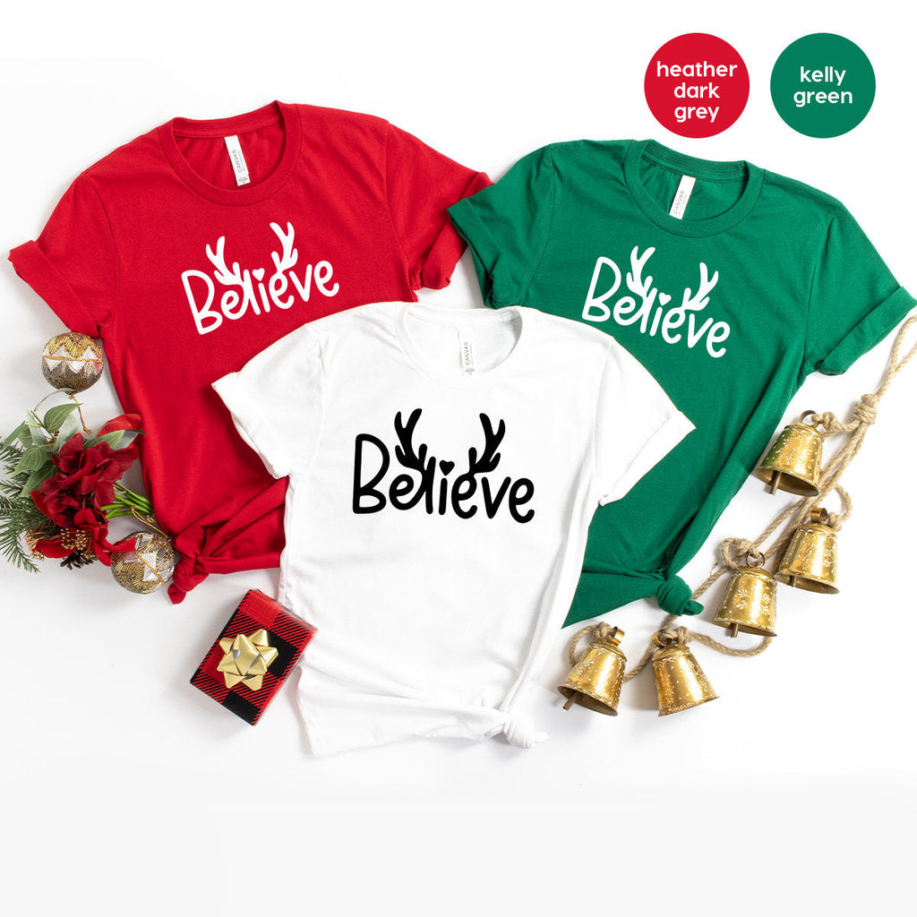 Believe Christmas Shirts, T-Shirt, Merry Shirt , Gift For product image 4