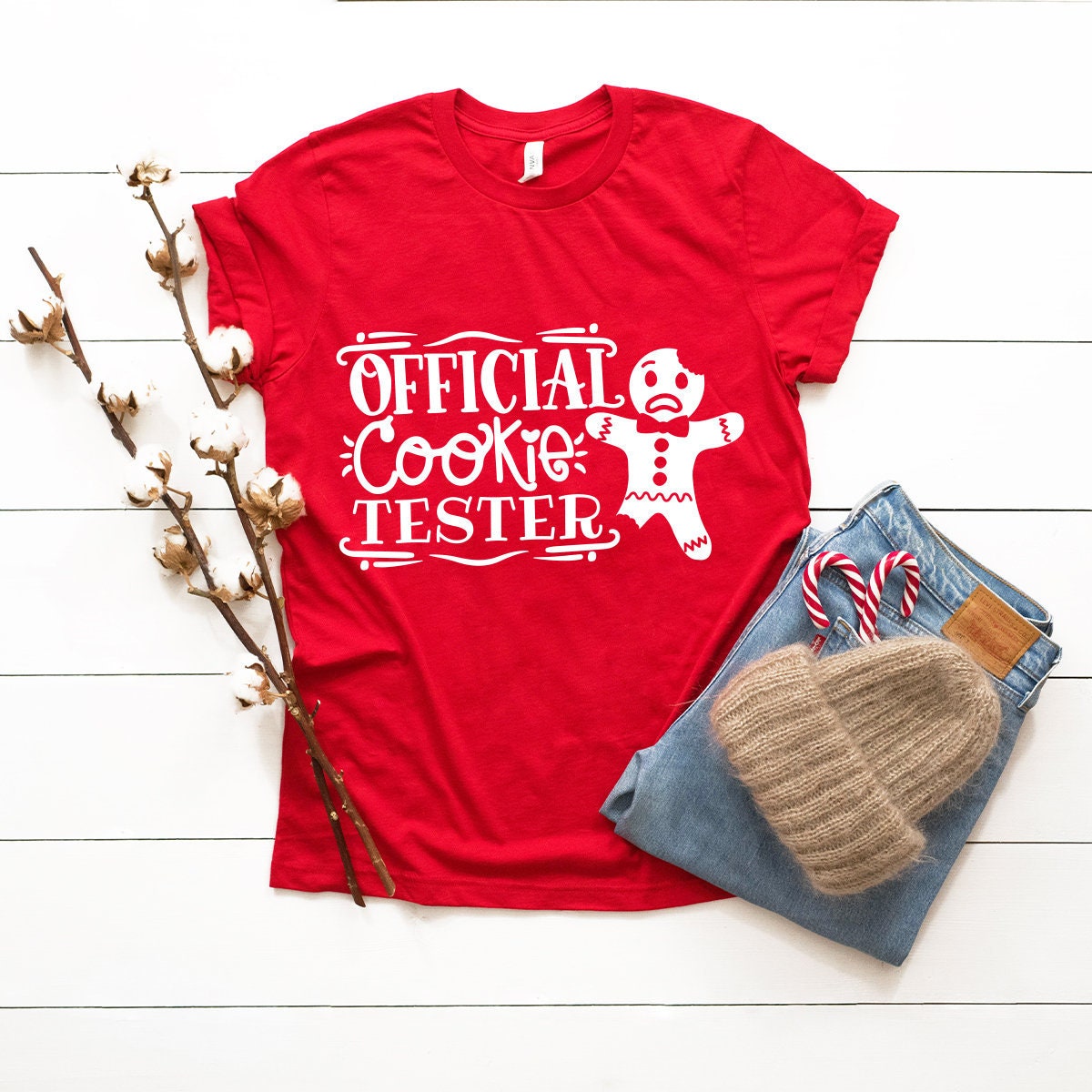 Christmas T Shirt, Offical Cookie Tester Shirts, Funny product image 1