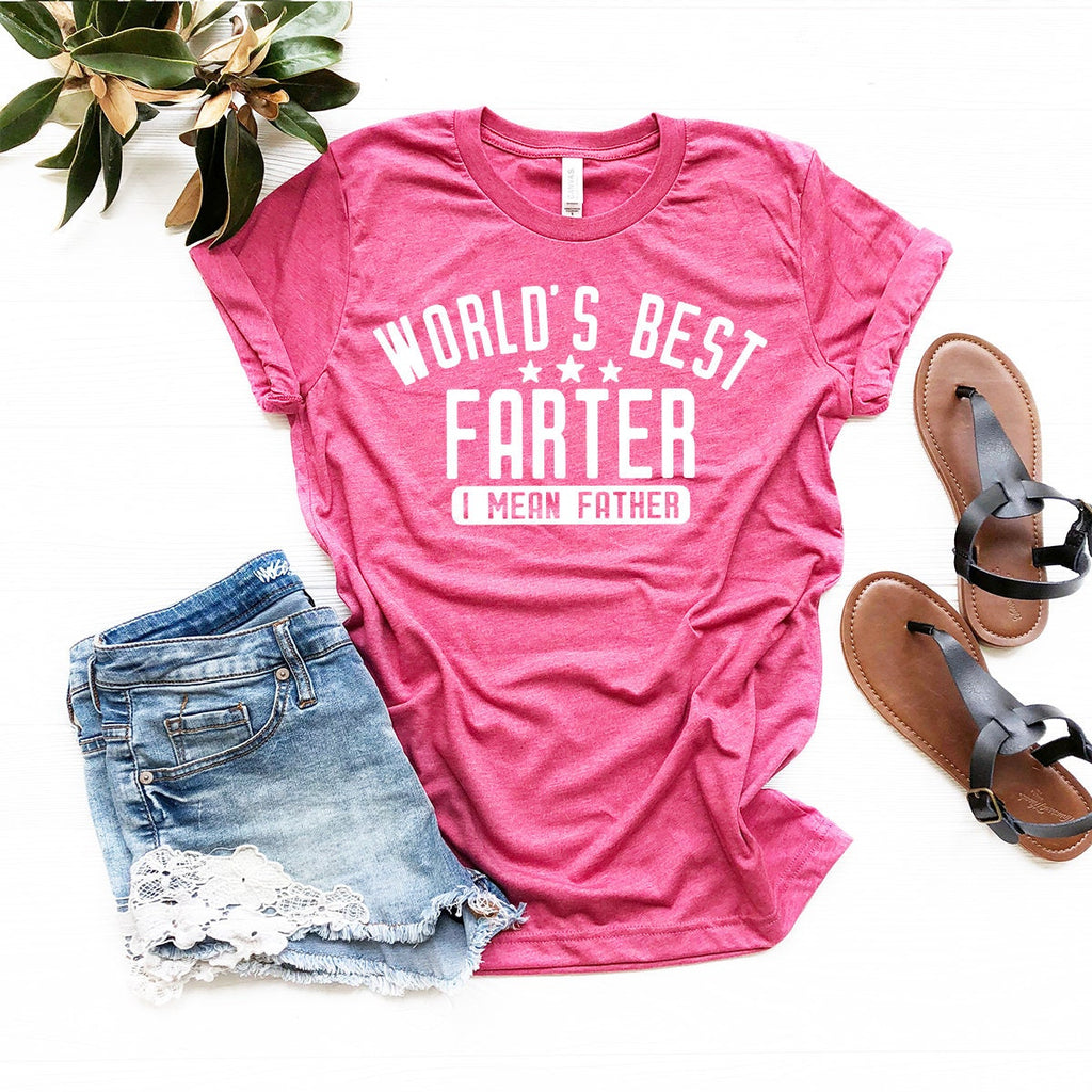 Father Humor Shirt, Farter Tee, World's Best I Mean product image 4