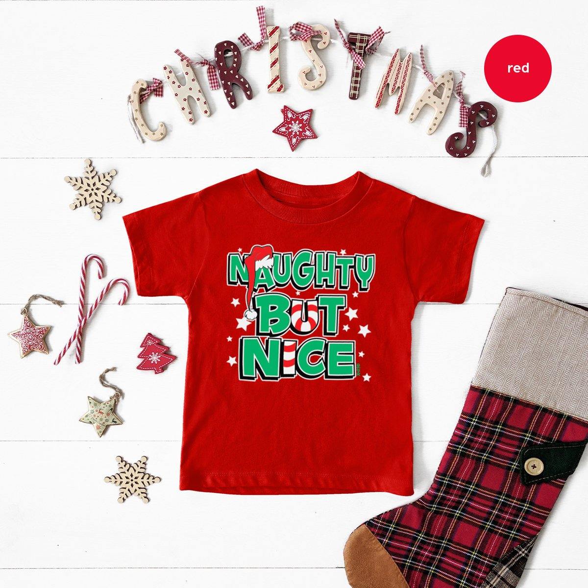 Naughty Nice Youth, Cute Christmas Shirt, Holiday Toddler product image 4