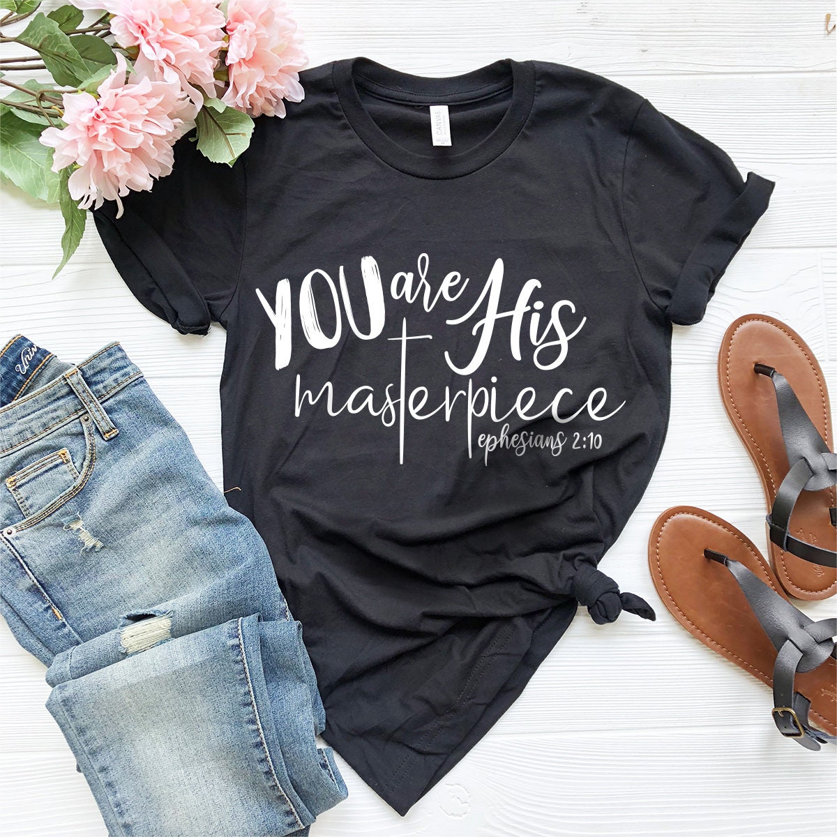 Ephesians 2:10 Tee, Hymn Shirt, Faith Christ Jesus Church product image 2