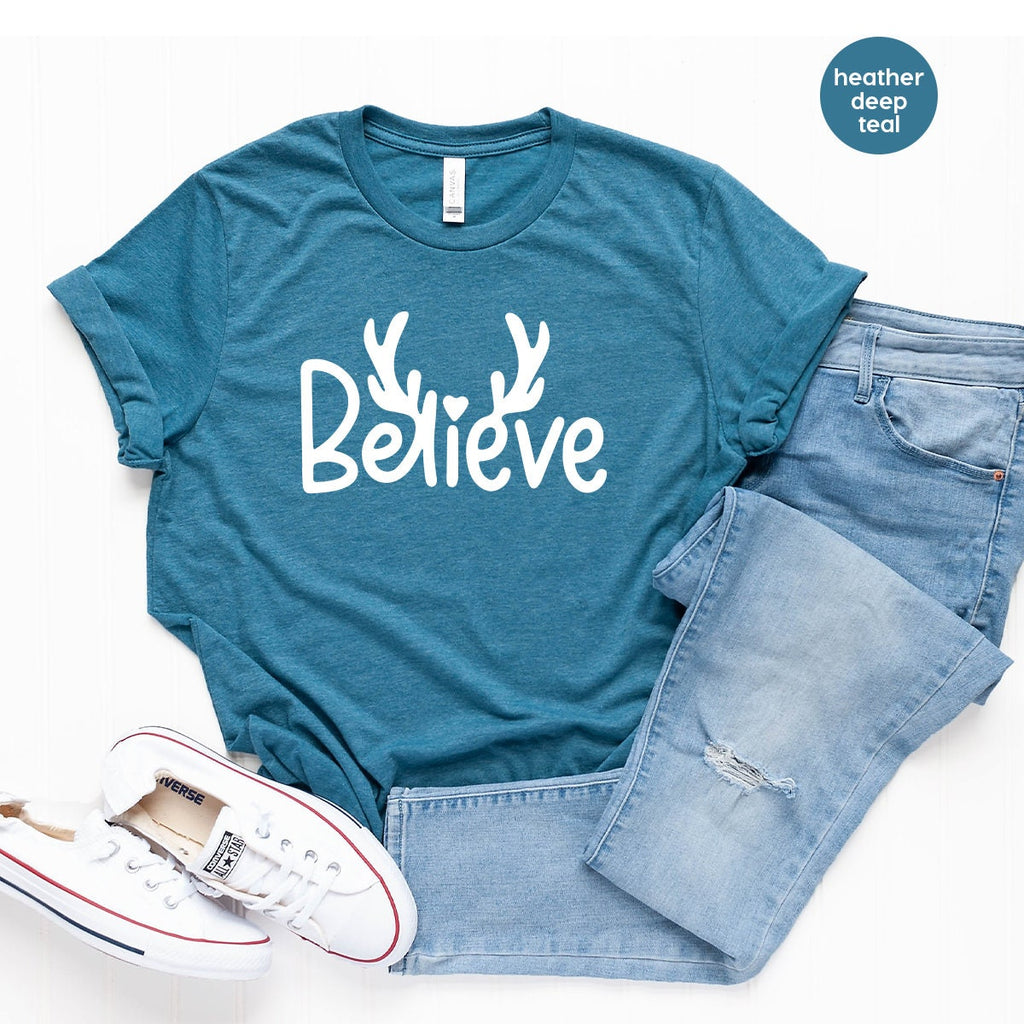 Believe Christmas Shirts, T-Shirt, Merry Shirt , Gift For product image 5
