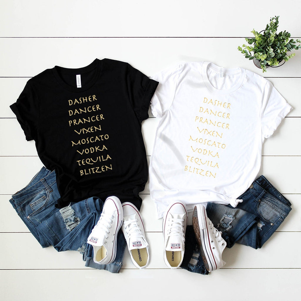 Drinking Christmas Shirt, Funny Dasher Dancer Prancer Vixen product image 5