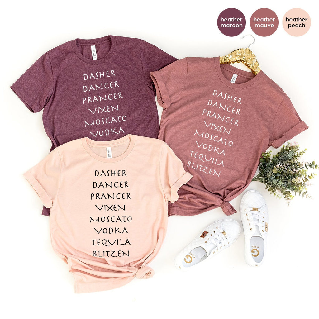Drinking Christmas Shirt, Funny Dasher Dancer Prancer Vixen product image 1