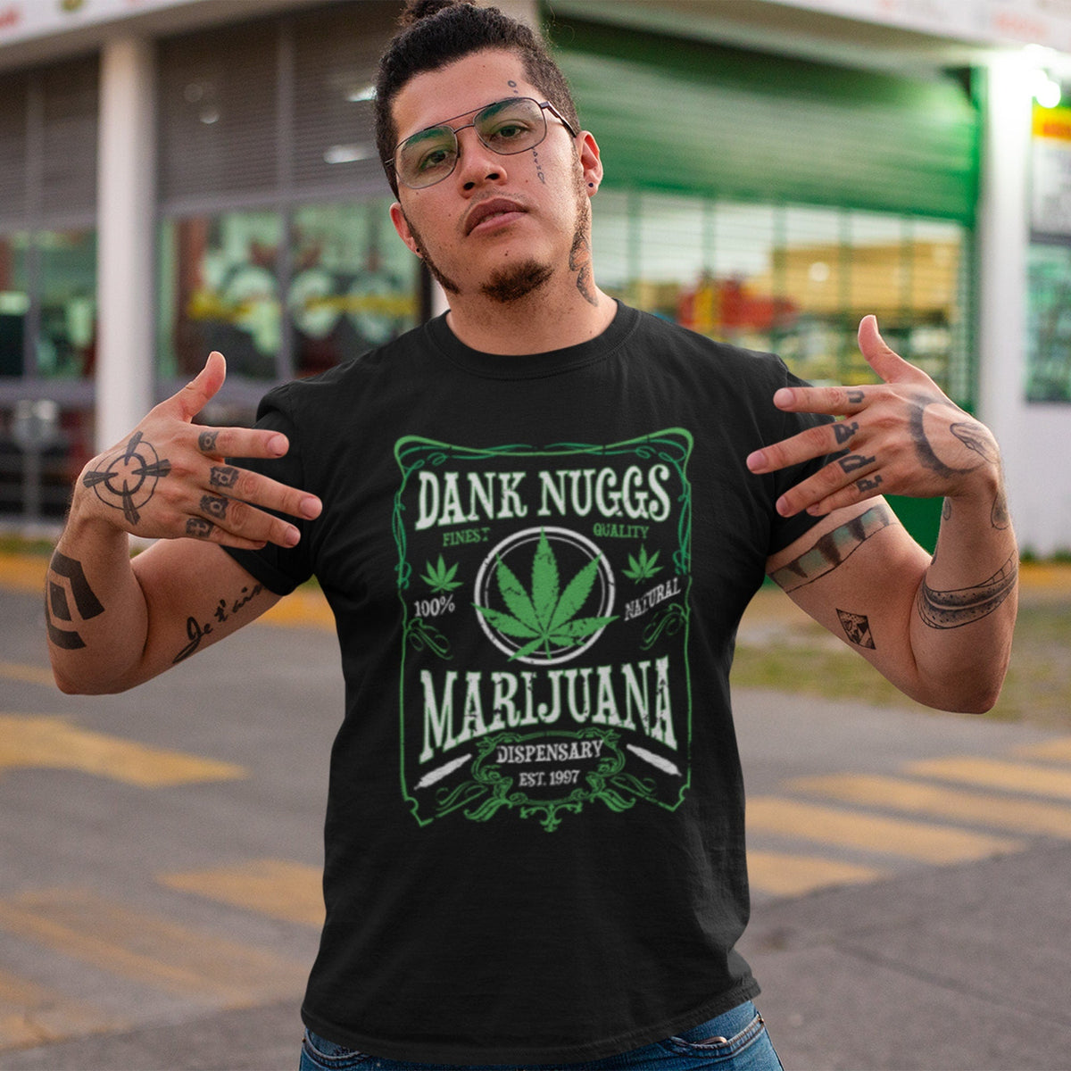 Dank Nuggs Shirt, Cannabis Funny Weed-420 Pothead Smoke product image 1