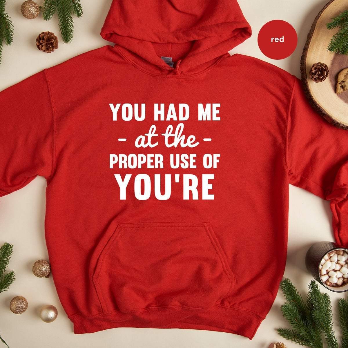 Funny Grammar Hoodie, Grammer Humorous Teacher Gift product image 5