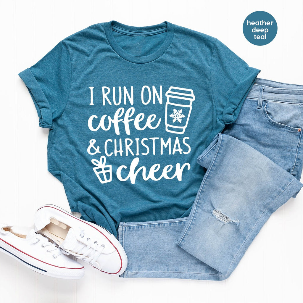 Funny Christmas Tee, Coffee And Cheer, Women Gift product image 5