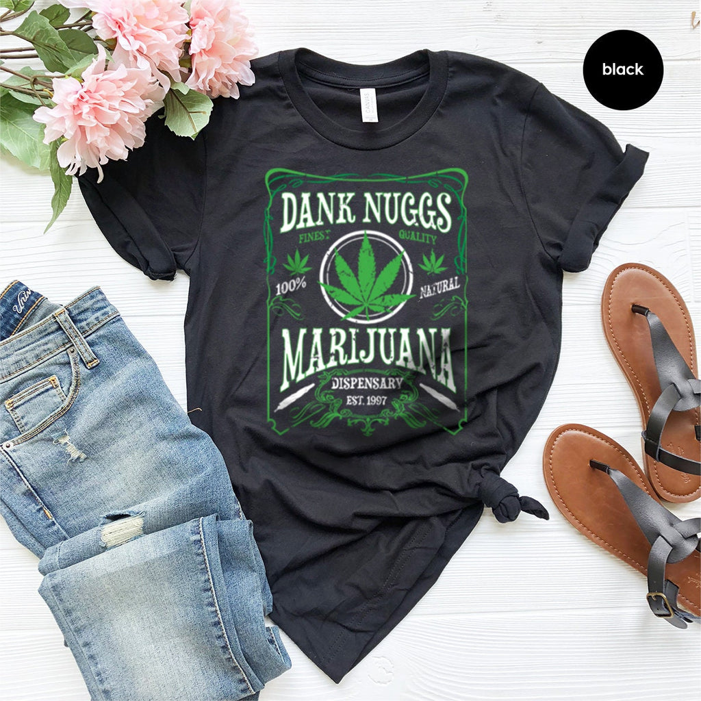 Dank Nuggs Shirt, Cannabis Funny Weed-420 Pothead Smoke product image 3
