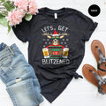 Funny Christmas Shirt, Blitzen Reindeer Beer Tee, Drinking product image 1