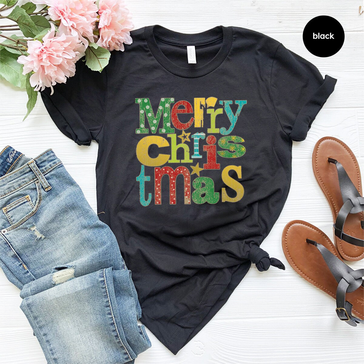 Merry Christmas Shirt, Cute 2024 Tee, New Year T T-Shirt product image 4