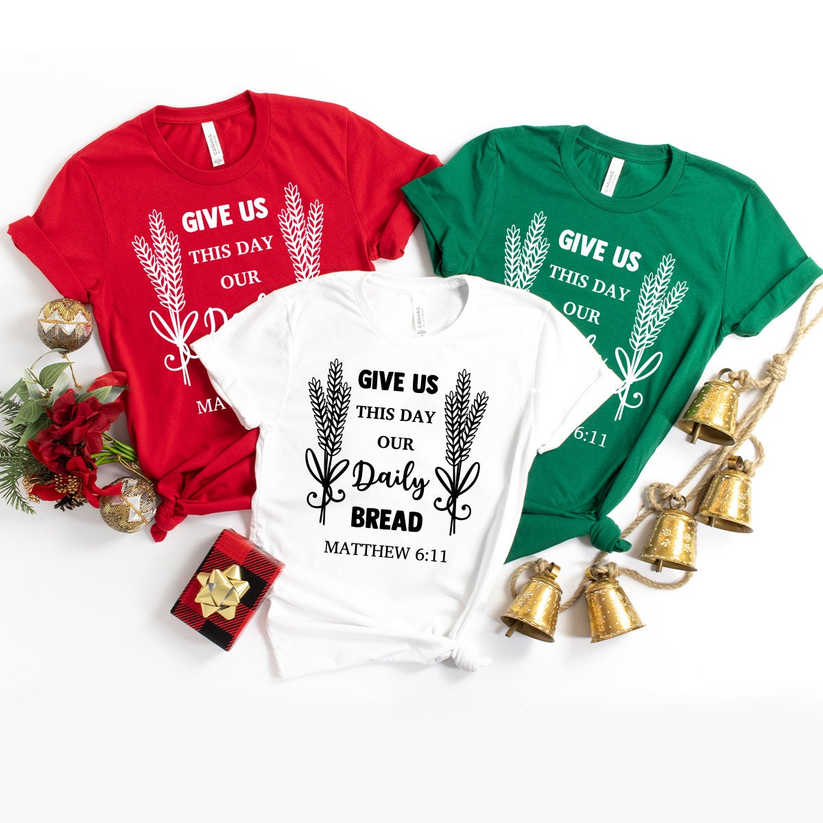Give Us This Day Our Daily Bread Shirt, Mathew Wheat 6:11 product image 4