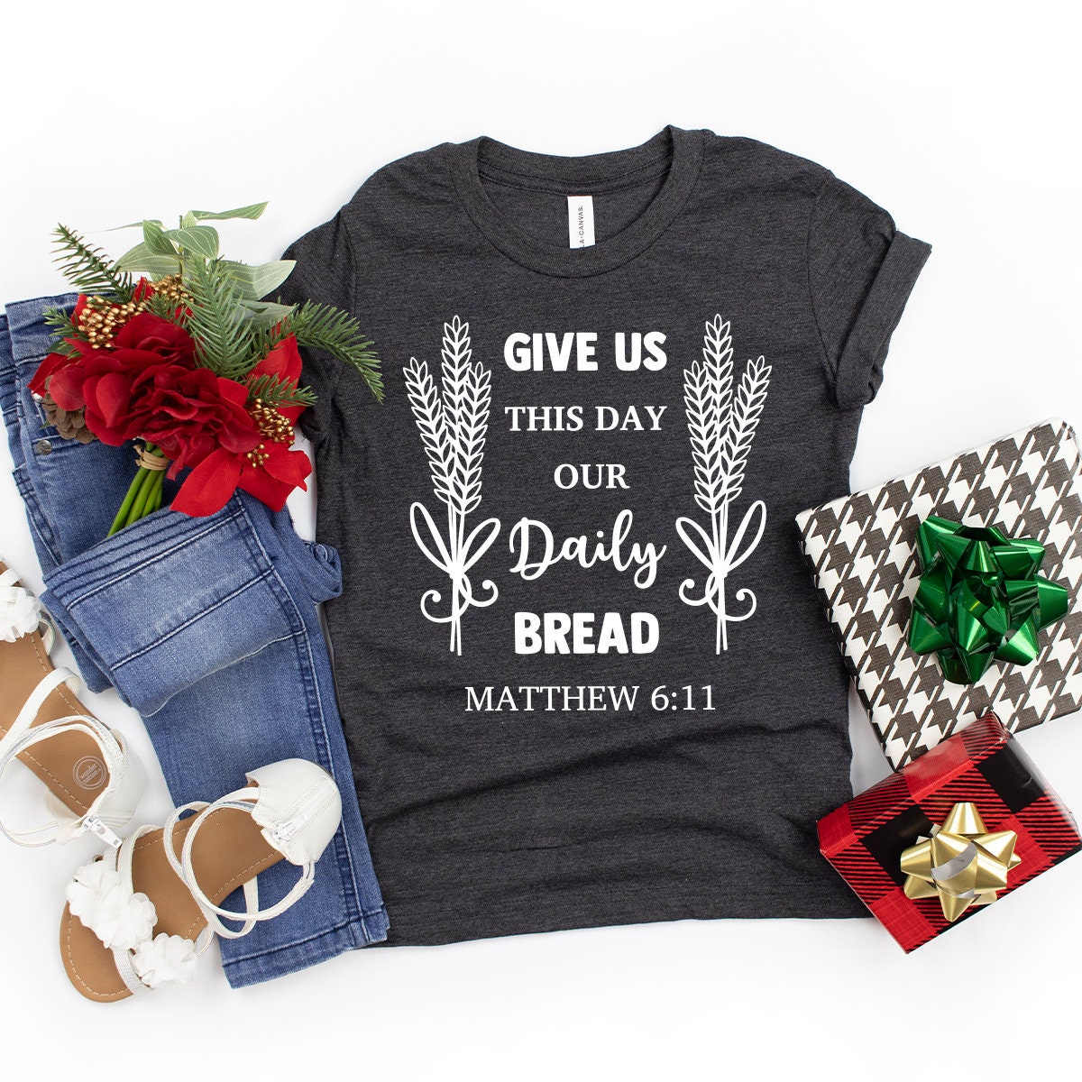 Give Us This Day Our Daily Bread Shirt, Mathew Wheat 6:11 product image 3