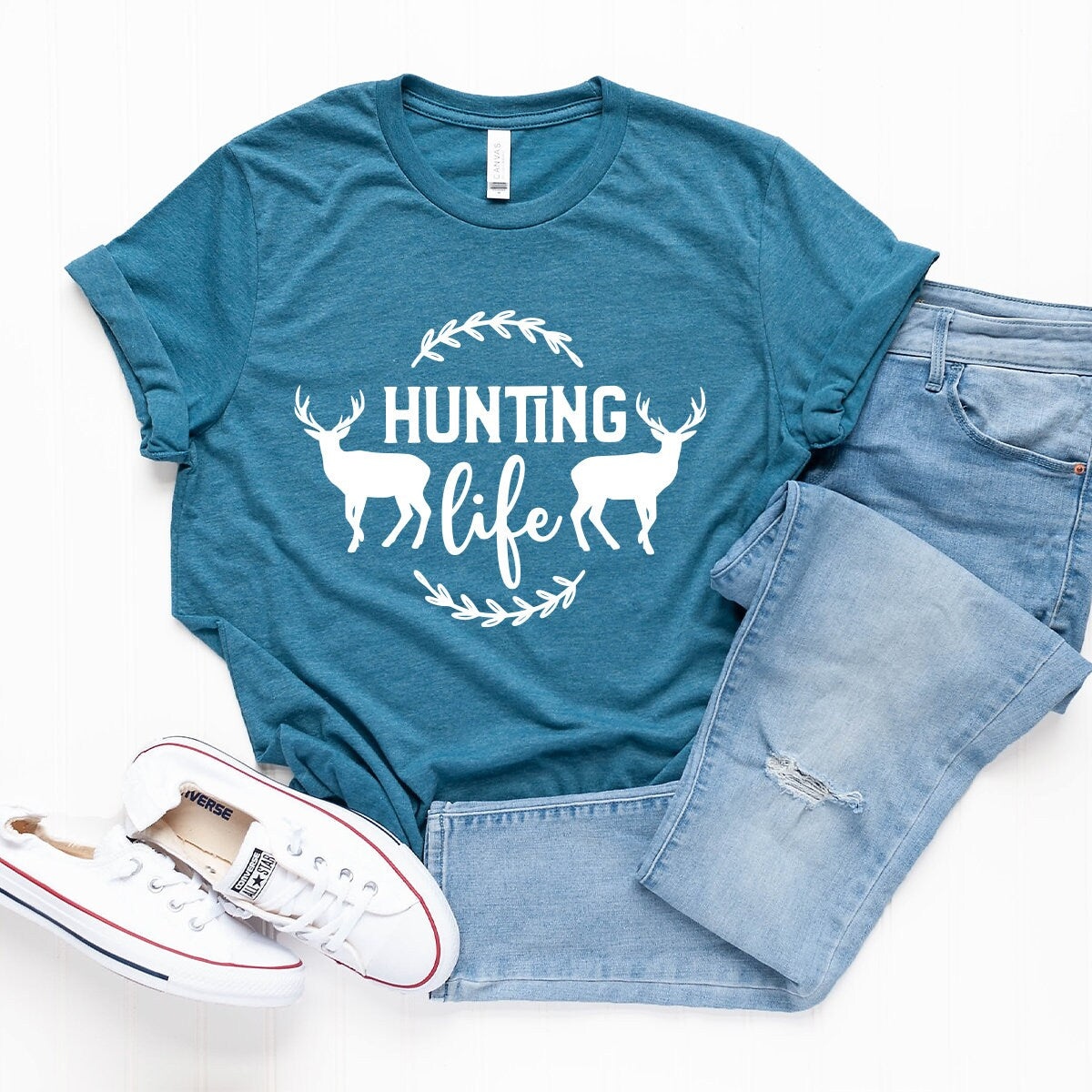 Hunting Life Shirt, Lover T Outdoor Deer Camp For Hunters product image 5
