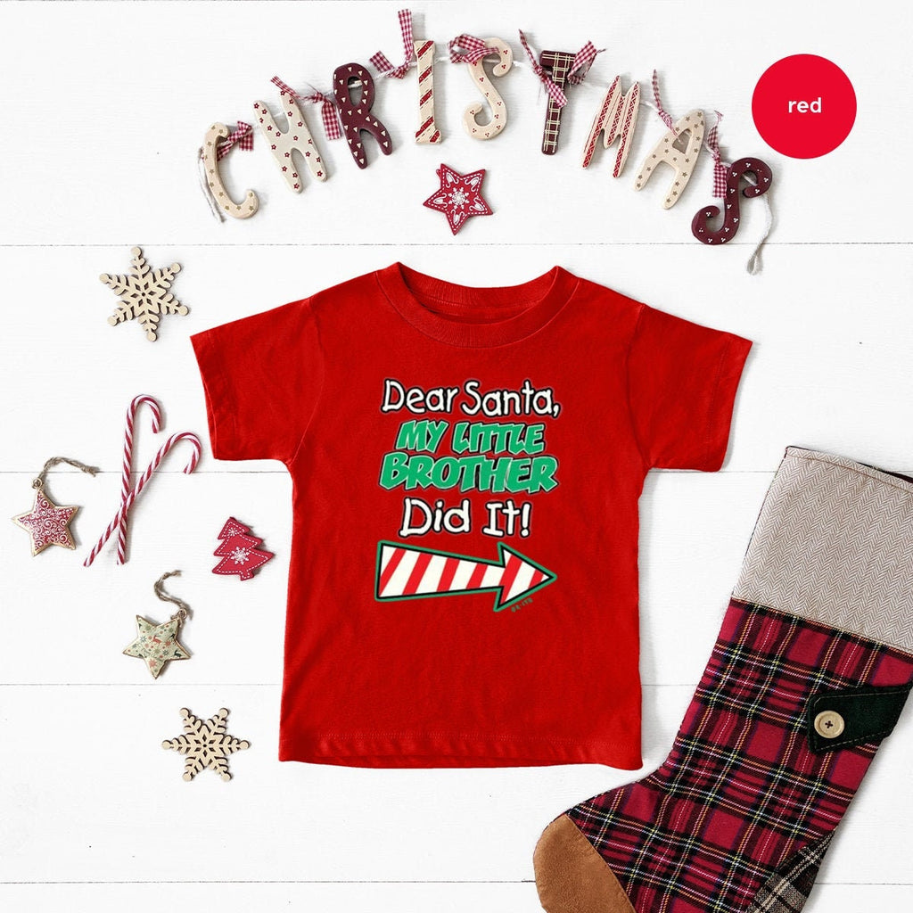 Family Christmas Tee, Shirt, Santa Gift For Kids, Dear My product image 1