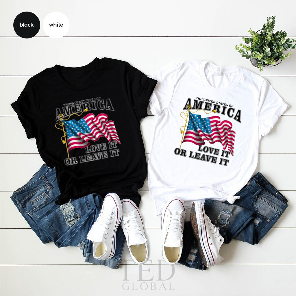 USA Flag Shirt, 4th Of July Love It Or Leave It American product image 2
