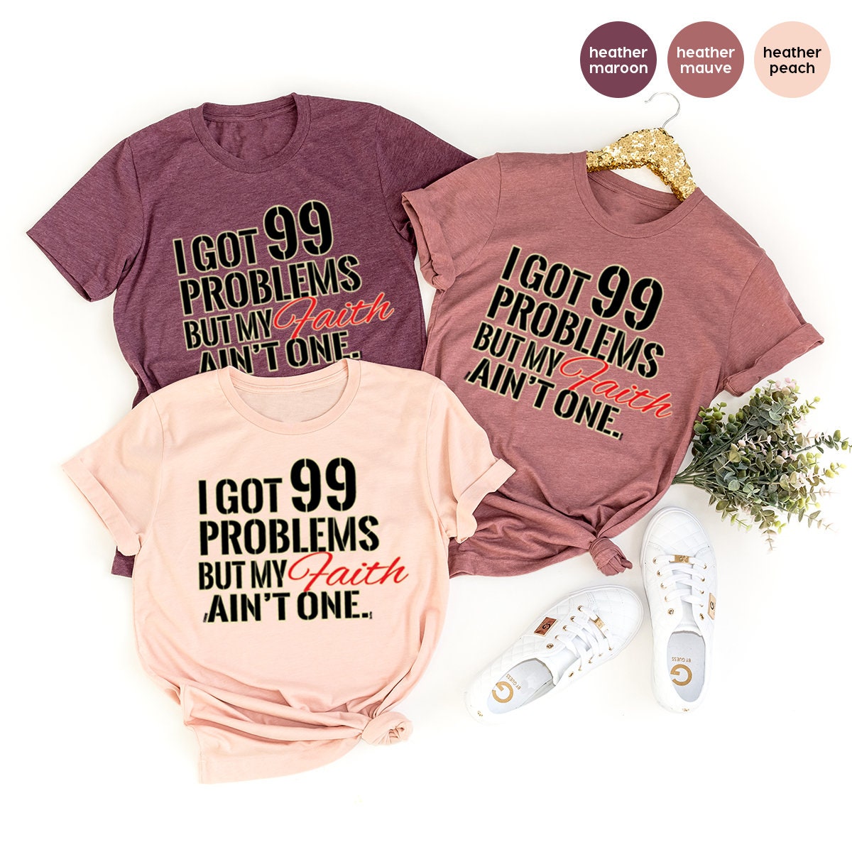 I Got 99 Problem But My Faith Ain't One Shirt, Christ Jesus product image 2