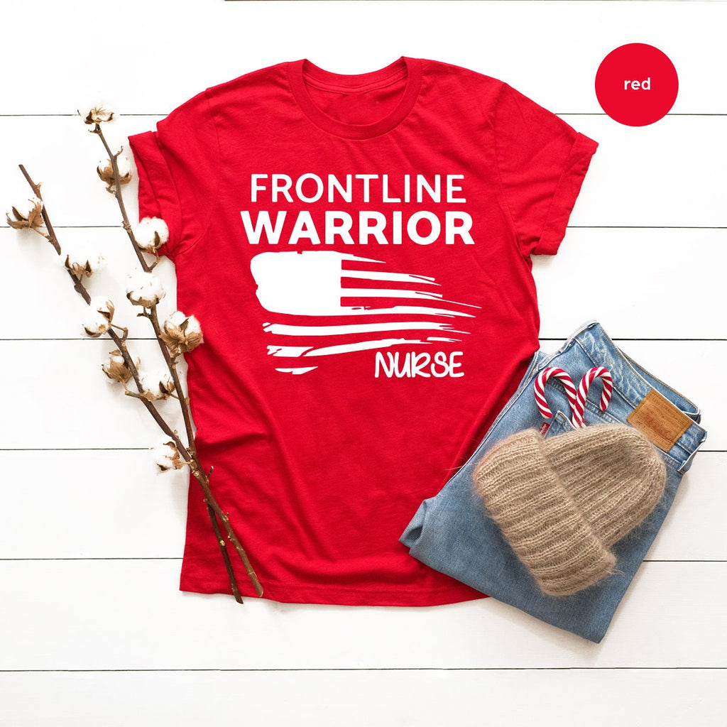 Frontline Warrior Nurses Shirt, Shirts, Gift, Front Line product image 5