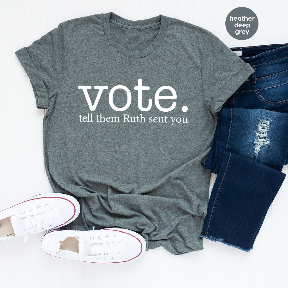 Ruth Bader Ginsburg Shirt, Vote Tell Them Sent You product image 4