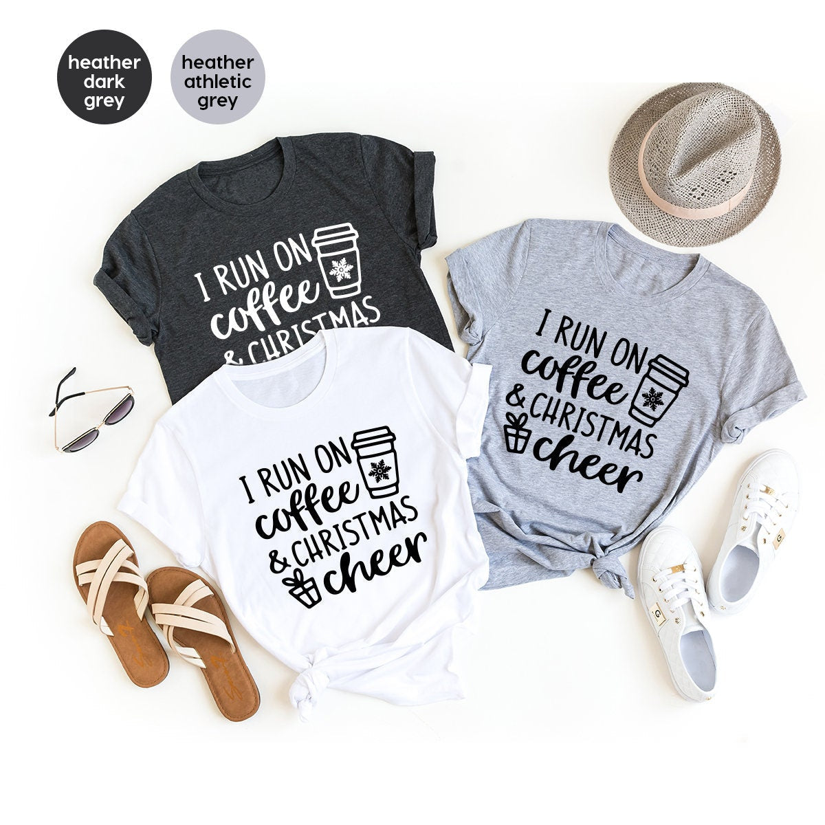 Funny Christmas Tee, Coffee And Cheer, Women Gift product image 4
