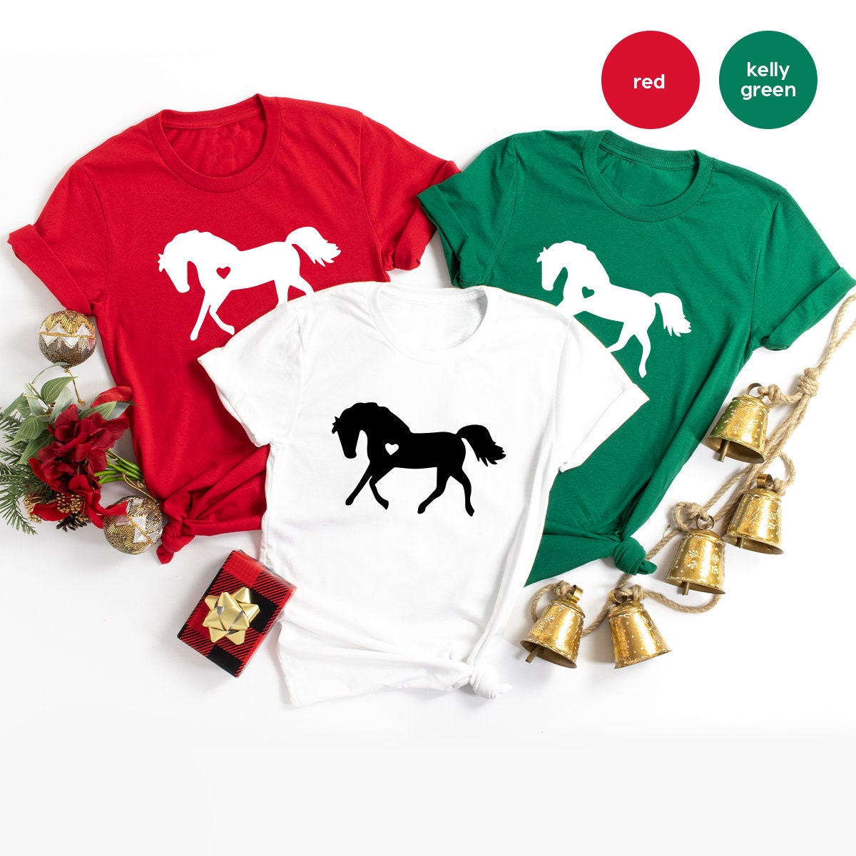 Horse Lover Shirt, With Heart Tee, T Shirts, Gift, Vet For product image 4