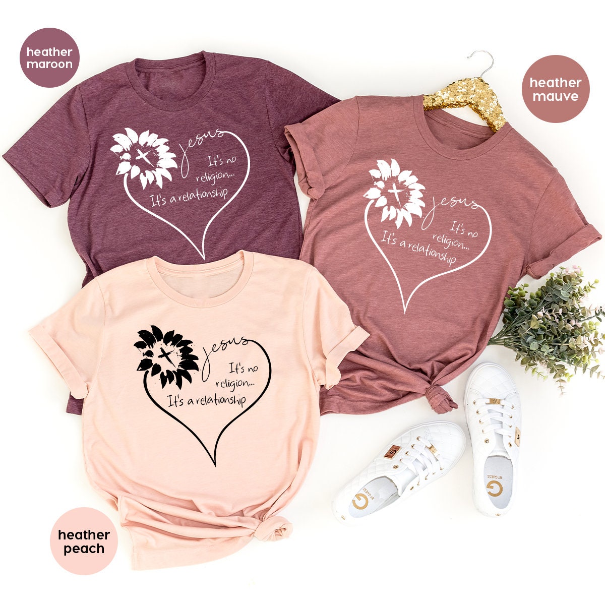 Jesus It's No Religion A Relationship Shirt, Sunflower product image 2