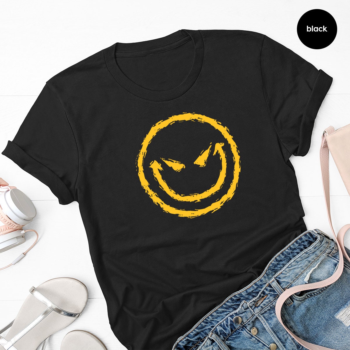 Pastel Goth T Shirt, Evil Smile T Funny Horror Sassy product image 3
