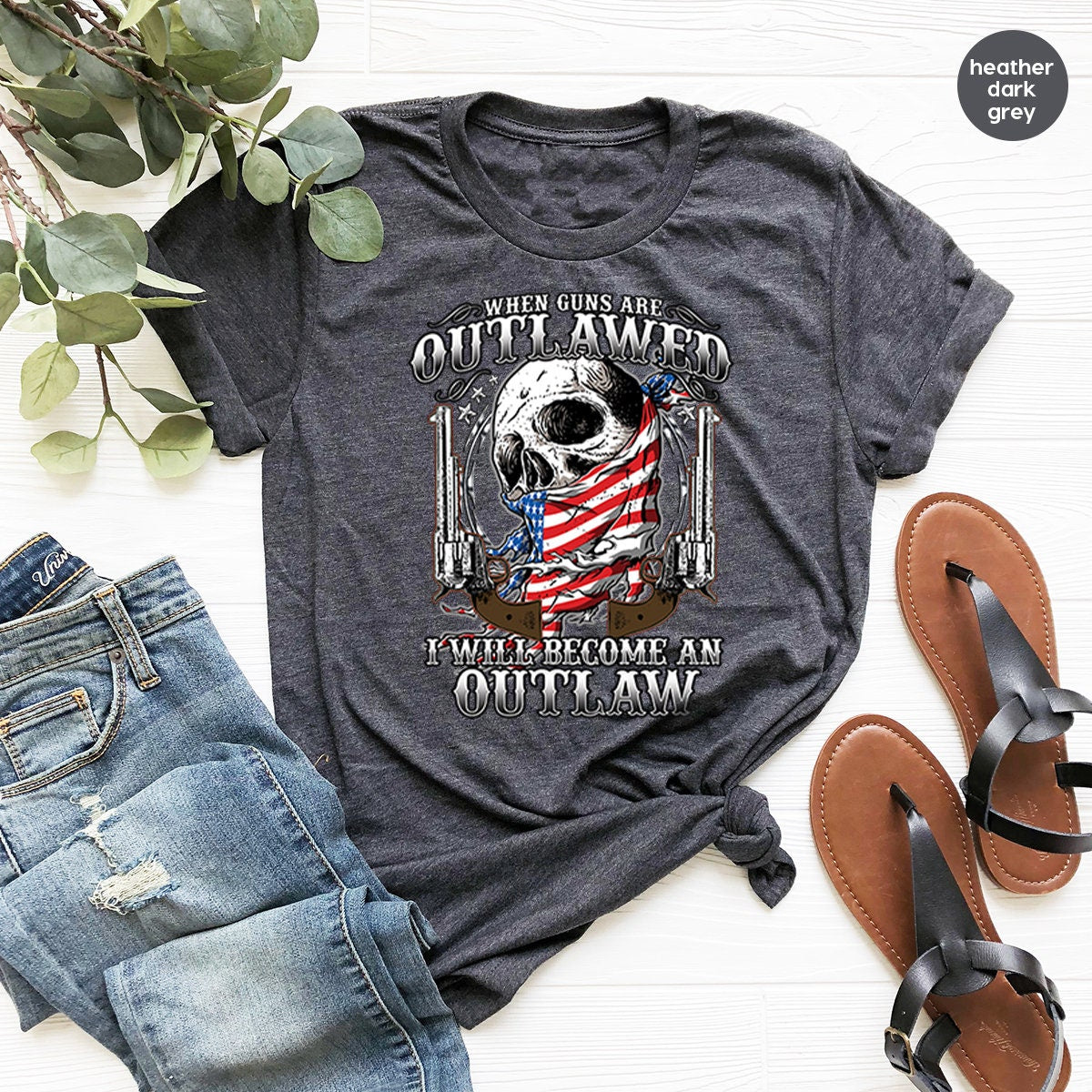 Gun T Shirt,When Is Outlawed I Will Become An Shirt,Shirt product image 2