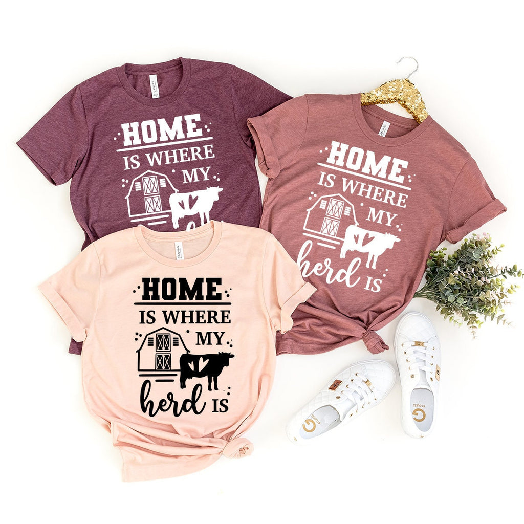 Farmer Shirt, Country Home Is Where My Herd Is Funny product image 1