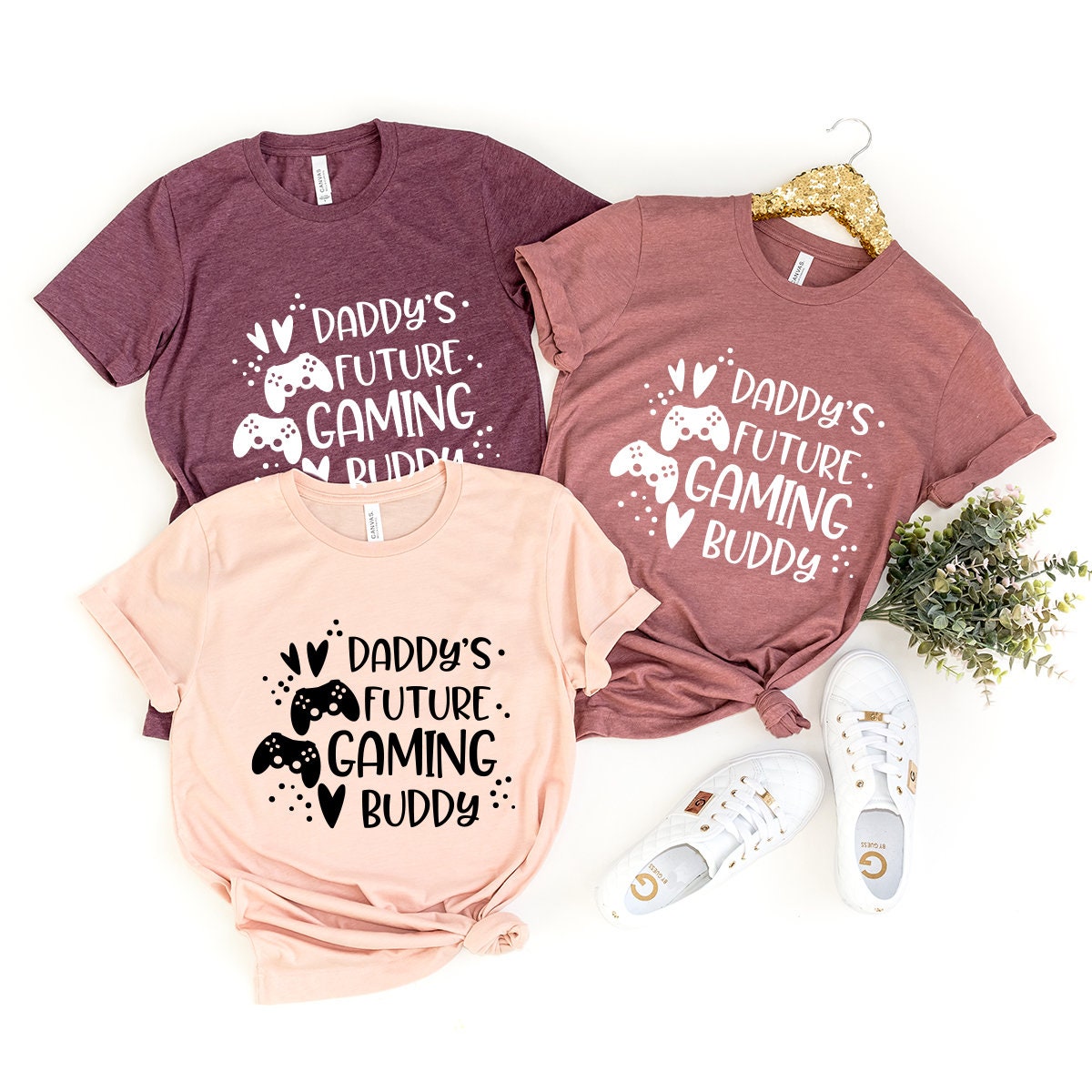 Daddy Gamer T Shirt, And Baby Funny Daddy's Gaming Buddy product image 4